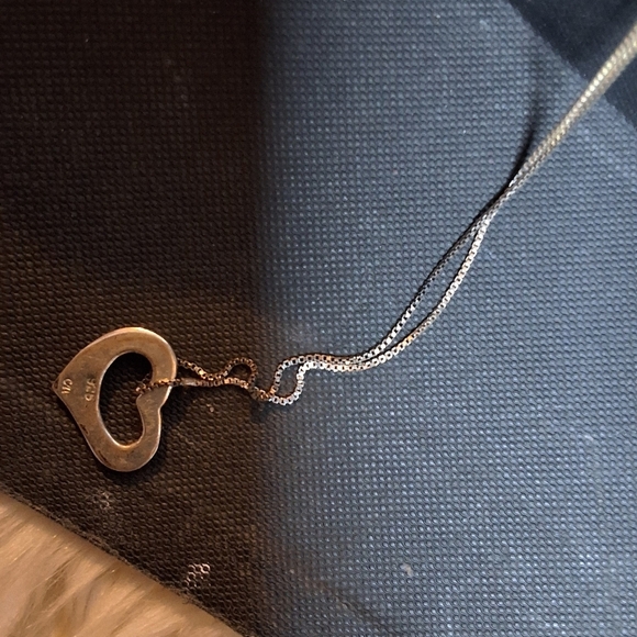 Vintage newstock sterling heart necklace in box - Picture 4 of 7